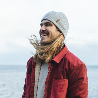 Male_Compass Beanie - Light Grey