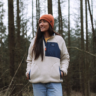 Home 1/4 Zip Sherpa Fleece - Oatmeal