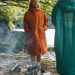 Escapism Recycled Sherpa Lined Changing Robe - Rust