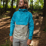 Aleutia Recycled 1/4 Zip Anorak - Larkspur Blue