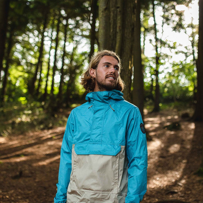 Aleutia Recycled 1/4 Zip Anorak - Larkspur Blue