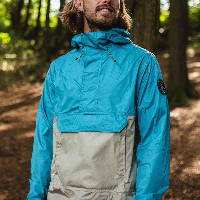 Aleutia Recycled 1/4 Zip Anorak - Larkspur Blue