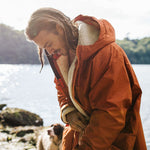 Escapism Recycled Sherpa Lined Changing Robe - Rust