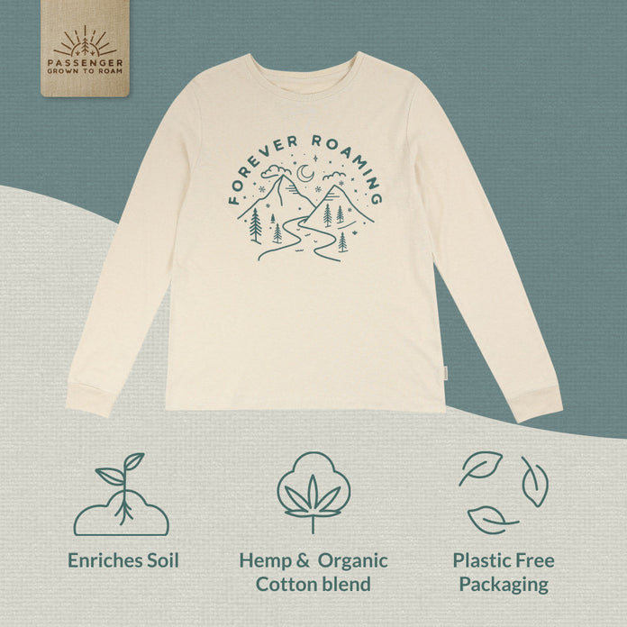 Forever Roaming Hemp LS T-Shirt - Birch