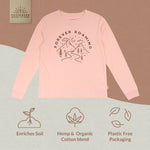 Forever Roaming Hemp LS T-Shirt - Peachy Pink