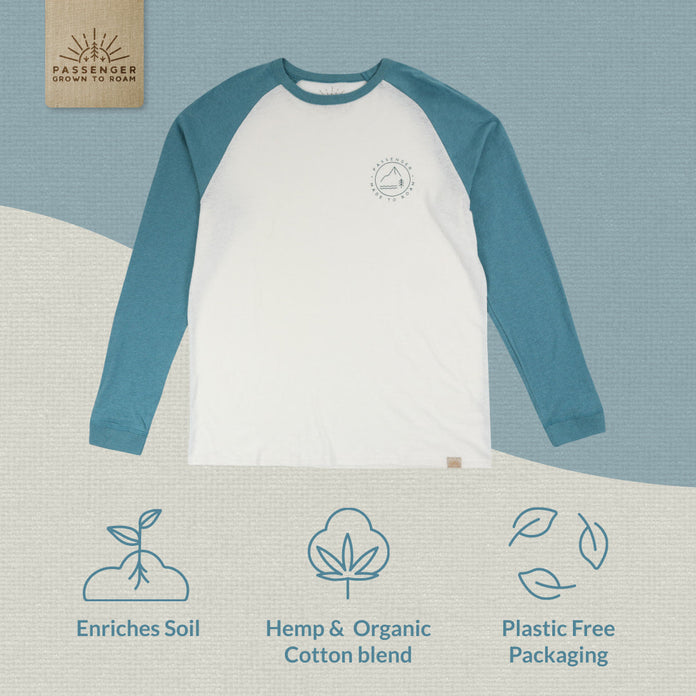 Glendale Hemp LS T-Shirt - Ocean Green