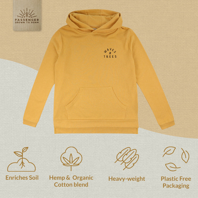Kindling Hemp Hoodie - Ochre Yellow