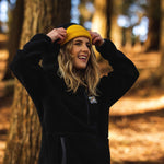 Maine Hooded Recycled Sherpa Fleece - Black