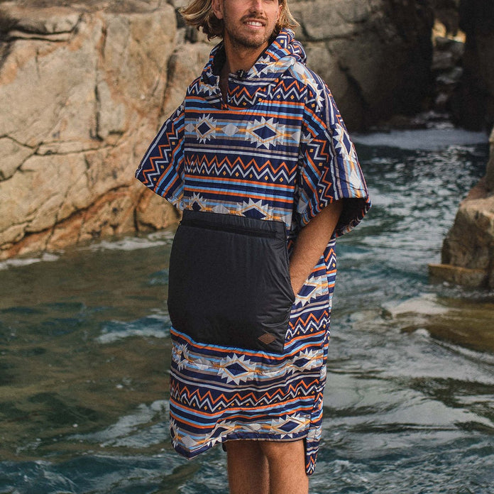 Wild Recycled Insulated Poncho - Stargazer Navy