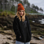 Home 1/4 Zip Recycled Sherpa Fleece - Black