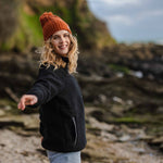 Home 1/4 Zip Recycled Sherpa Fleece - Black