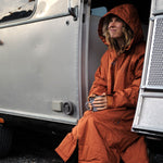 Escapism Recycled Sherpa Lined Changing Robe - Rust