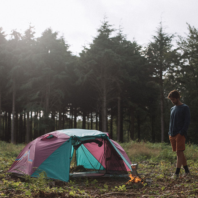 Stay Grounded 2 Person Tent - Virdian Green / Orchid