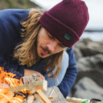 Male_High Tide Double Layered Beanie - Russet
