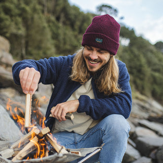 Male_High Tide Double Layered Beanie - Russet