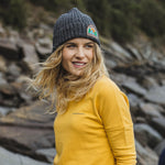 Katira Rib Knit Beanie - Faded Black