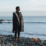 Escapism Recycled Sherpa Lined Changing Robe - Black