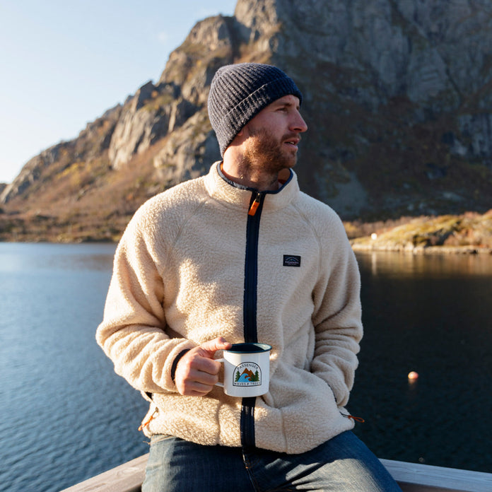 Tripper Full Zip Recycled Sherpa Fleece - Oatmeal