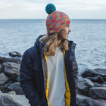 Crest Bobble Hat - Multi-Pink