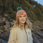 Crest Bobble Hat - Multi-Pink