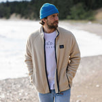 Tripper Full Zip Recycled Sherpa Fleece - Oatmeal