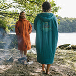 Escapism Recycled Sherpa Lined Changing Robe - Larkspur Blue