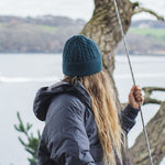 Fireside Cable Knit Beanie - Storm Green