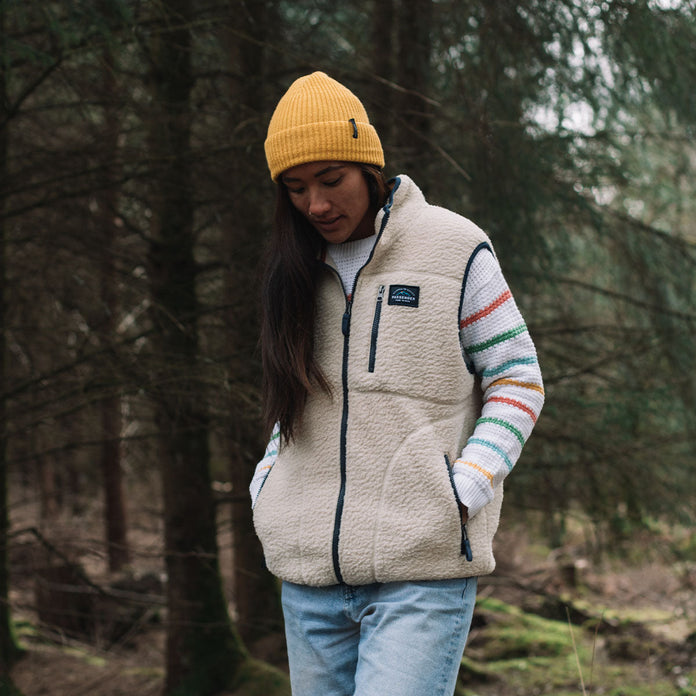 Namu Recycled Sherpa Fleece Vest - Oatmeal