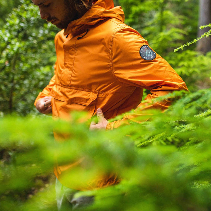 Aleutia Recycled 1/4 Zip Anorak - Sunrise Orange