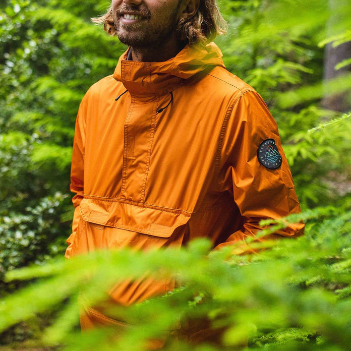 Aleutia Recycled 1/4 Zip Anorak - Sunrise Orange