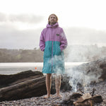 Roaming Sherpa Lined Changing Robe - Viridian Green/Orchid