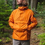 Aleutia Recycled 1/4 Zip Anorak - Sunrise Orange