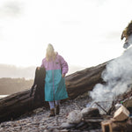 Roaming Sherpa Lined Changing Robe - Viridian Green/Orchid