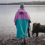 Roaming Sherpa Lined Changing Robe - Viridian Green/Orchid
