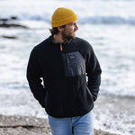 Offgrid 1/4 Zip Recycled Sherpa Fleece - Black