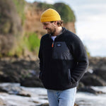 Offgrid 1/4 Zip Recycled Sherpa Fleece - Black