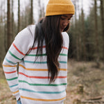 Lakewood Knitted Jumper - White Stripe