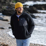 Offgrid 1/4 Zip Recycled Sherpa Fleece - Black