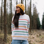 Lakewood Knitted Jumper - White Stripe