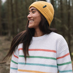 Lakewood Knitted Jumper - White Stripe