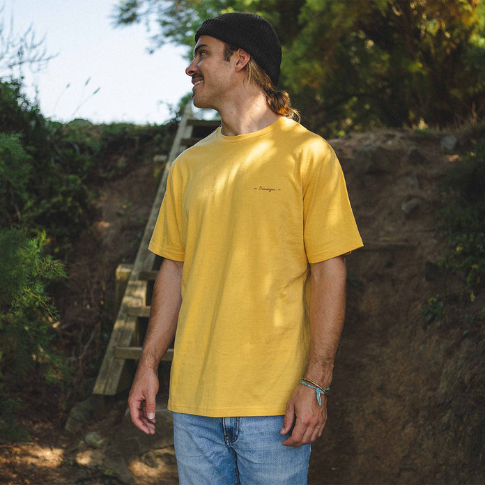 Austin Recycled Cotton T-Shirt - Ochre Yellow