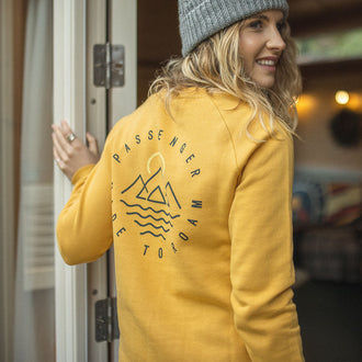 Panang Raglan Recycled Sweatshirt - Mustard Yellow