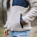 Home 1/4 Zip Recycled Sherpa Fleece - Oatmeal