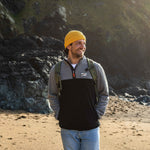Set Off 1/4 Zip Recycled Polar Fleece - Grey Marl/ Black