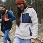 Home 1/4 Zip Recycled Sherpa Fleece - Oatmeal