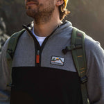 Set Off 1/4 Zip Recycled Polar Fleece - Grey Marl/ Black