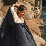 Escapism Recycled Sherpa Lined Changing Robe - Black