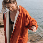 Escapism Recycled Sherpa Lined Changing Robe - Rust