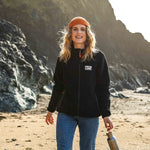 North Coast Full Zip Recycled Sherpa Fleece - Black