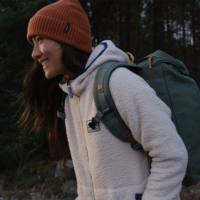 North Coast Full Zip Recycled Sherpa Fleece - Oatmeal